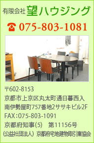 有限会社望ハウジング　TEL:075-803-1081
